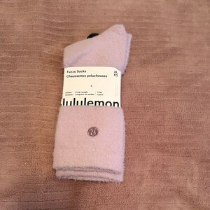 lululemon athletica Fuzzy Crew Socks in Light Lavender and Pink